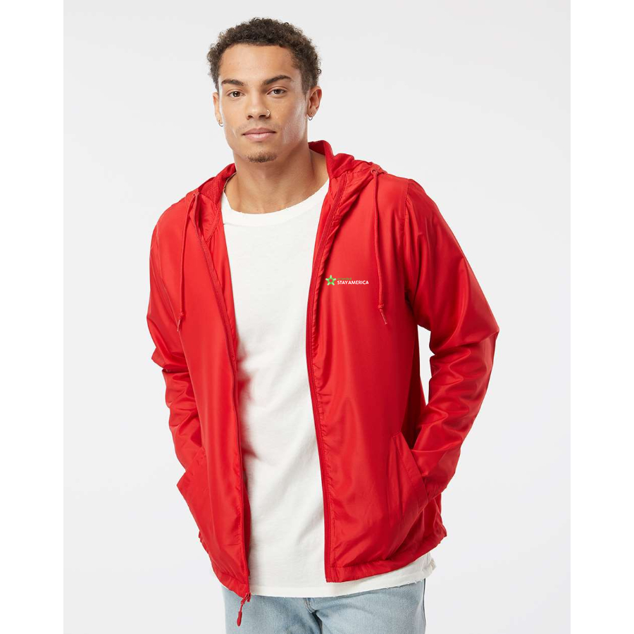 Men's  Extended Stay America Independent Trading Co Lightweight Windbreaker Full-Zip Jacket